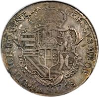 reverse of 1 Francescone - Pietro Leopoldo (1767 - 1768) coin with C# 22 from Italian States. Inscription: DIRIGE DOMINE GRESSVS MEOS