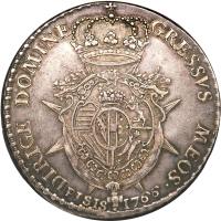 reverse of 1 Francescone - Pietro Leopoldo (1765 - 1766) coin with C# 21 from Italian States. Inscription: DIRIGE DOMINE GRESSVS MEOS ·