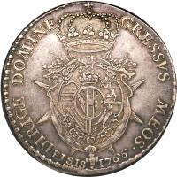 Italian States coin 1 Francescone - Pietro Leopoldo (1765 - 1766) reverse reverse of 1 Francescone - Pietro Leopoldo (1765 - 1766) coin with C# 21 from Italian States. Inscription: DIRIGE DOMINE GRESSVS MEOS ·