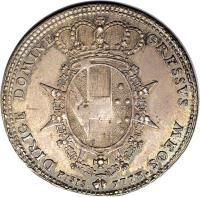 reverse of 1/2 Francescone - Pietro Leopoldo (1777 - 1787) coin with C# 19a from Italian States. Inscription: DIRIGE DOMINE GRESSVS MEOS Pisis 1778.