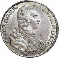 obverse of 2 Paoli - Pietro Leopoldo (1770 - 1787) coin with C# 18 from Italian States. Inscription: P.LEOP.D.G.P.R. H.ETB.A.A.M.D.ETR.