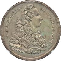 obverse of 1 Tallero - Pietro Leopoldo (1768 - 1775) coin with C# 23 from Italian States. Inscription: B.A.A.M.D.ETR. P.LEOP.D.G.P.R.H.ET