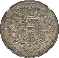 Italian States coin 1 Tallero - Pietro Leopoldo (1768 - 1775) reverse reverse of 1 Tallero - Pietro Leopoldo (1768 - 1775) coin with C# 23 from Italian States. Inscription: 1774.X INTE DOMINE SPERAVI