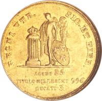 Italian States coin 3 Ducati - Ferdinando II (1832 - 1837) reverse reverse of 3 Ducati - Ferdinando II (1832 - 1837) coin with KM# 320 from Italian States.