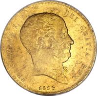 Italian States coin 30 Ducati - Francesco I (1825 - 1826) obverse obverse of 30 Ducati - Francesco I (1825 - 1826) coin with KM# 296 from Italian States.
