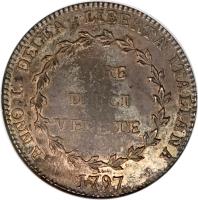 Italian States coin 10 Lire (1797) reverse reverse of 10 Lire (1797) coin with KM# 777 from Italian States. Inscription: ANNO 1. DELLA LIBERTA' ITALIANA LIRE DIECI VENETE 1797