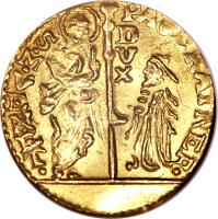 Italian States coin 1 Zecchino - Paolo Renier (1779) obverse obverse of 1 Zecchino - Paolo Renier (1779) coin with KM# 714 from Italian States.