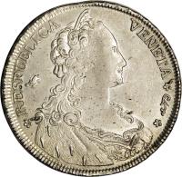 obverse of 1 Tallero - Paolo Renier (1781 - 1788) coin with KM# 730 from Italian States. Inscription: RESPUBLICA VENETA
