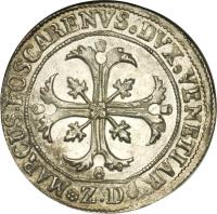 obverse of 70 Soldi - Marco Foscarini (1762) coin with KM# 639 from Italian States.