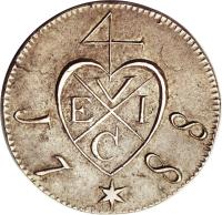 obverse of 1/2 Dollar (1788) coin with KM# 7 from Malay peninsula.