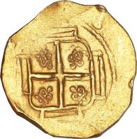 Mexico coin 4 Escudos - Felipe V (1701 - 1720) reverse reverse of 4 Escudos - Felipe V (1701 - 1720) coin with KM# 55 from Mexico.