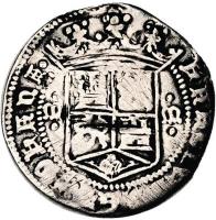 obverse of 1 Real - Carlos I (1536 - 1541) coin with MB# 7 from Mexico.