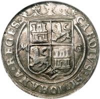 Mexico coin 4 Reales - Carlos I (1542 - 1555) obverse obverse of 4 Reales - Carlos I (1542 - 1555) coin with MB# 18 from Mexico.