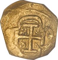 Mexico coin 2 Escudos - Felipe V (1704 - 1731) reverse reverse of 2 Escudos - Felipe V (1704 - 1731) coin with KM# 53 from Mexico.