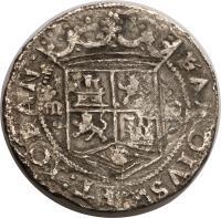 obverse of 3 Reales - Carlos I (1536) coin with MB# 14 from Mexico.