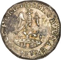 obverse of 1/2 Real (1812 - 1813) coin with KM# 210 from Mexico.