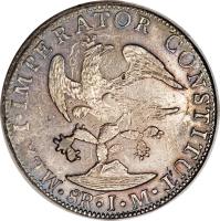 Mexico coin 8 Reales - Agustin I Iturbide (1822) reverse reverse of 8 Reales - Agustin I Iturbide (1822) coin with KM# 309 from Mexico.