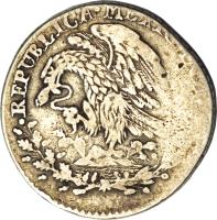 obverse of 1 Real (1824) coin with KM# 371 from Mexico.