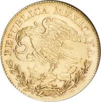 Mexico coin 8 Escudos (1823) obverse obverse of 8 Escudos (1823) coin with KM# 382 from Mexico. Inscription: REPUBLICA MEXICANA