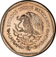 obverse of 5 Pesos (1983) coin with KM# Pn229 from Mexico.