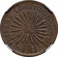 Mexico coin 50 Centavos - Hidalgo del Parral (1913) obverse obverse of 50 Centavos - Hidalgo del Parral (1913) coin with KM# 609a from Mexico.