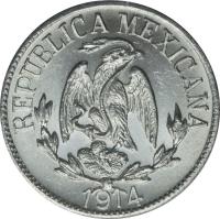 Mexico coin 1 Centavo (1914) obverse obverse of 1 Centavo (1914) coin with KM# 628 from Mexico. Inscription: REPUBLICA MEXICANA