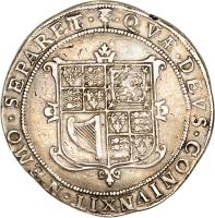 Scotland coin 60 Shillings - James VI (1603) reverse reverse of 60 Shillings - James VI (1603) coin with SP# 5501 from Scotland. Inscription: · QVÆ · DEVS · CONIVNXIT · NEMO · SEPARET ·