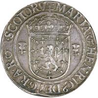 Scotland coin 1 Ryal - Mary I (1565) obverse obverse of 1 Ryal - Mary I (1565) coin with SP# 5425 from Scotland. Inscription: · MARIA · & · HENRIC⁹ · DEI · GRA · R · & · R · SCOTRV ·