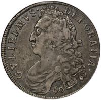 Scotland coin 40 Shillings - William III (1695 - 1700) obverse obverse of 40 Shillings - William III (1695 - 1700) coin with SP# 5684 from Scotland.