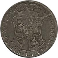 Scotland coin 40 Shillings - William III (1695 - 1700) reverse reverse of 40 Shillings - William III (1695 - 1700) coin with SP# 5684 from Scotland.
