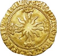 Scotland coin 1/2 Unicorn - James IV (1488 - 1513) reverse reverse of 1/2 Unicorn - James IV (1488 - 1513) coin with SP# 5320 from Scotland.