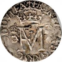 Scotland coin 1 Nonsunt - Francis & Mary (1558) obverse obverse of 1 Nonsunt - Francis & Mary (1558) coin with SP# 5447 from Scotland.