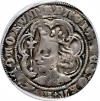Scotland coin 1 Groat - David II (1367 - 1371) obverse obverse of 1 Groat - David II (1367 - 1371) coin with SP# 5125 from Scotland. Inscription: DAVID D: GRA: REX SCOTORVM