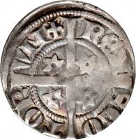 Scotland coin 1 Penny - Alexander III (1280 - 1292) reverse reverse of 1 Penny - Alexander III (1280 - 1292) coin with SP# 5053 from Scotland. Inscription: REX SCO TOR VM+