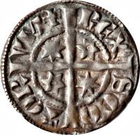 Scotland coin 1 Penny - Alexander III (1280) reverse reverse of 1 Penny - Alexander III (1280) coin with SP# 5052 from Scotland. Inscription: REX SCO TOR VM+