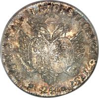 Russia coin 24 Kopeks - Elizabeth (1757) reverse reverse of 24 Kopeks - Elizabeth (1757) coin with KM# 3 from Russia. Inscription: MONETA · LIVOESTHONICA · 1757 * 24 *