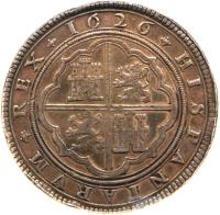 reverse of 50 Reales - Felipe IV (1622 - 1659) coin with KM# 81 from Spain.