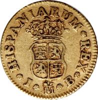 reverse of 1/2 Escudo - Fernando VI (1746 - 1748) coin with KM# 372 from Spain.