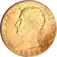 obverse of 320 Reales - Joseph I (1810 - 1812) coin with KM# 545 from Spain.
