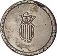 obverse of 5 Pesetas - Fernando VII - Tarragona (1809) coin with KM# 7 from Spain.