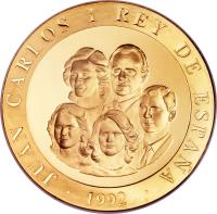 obverse of 80000 Pesetas - Juan Carlos I - Olympics (1992) coin with KM# 917 from Spain.