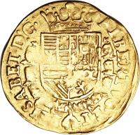 Spanish Netherlands coin 2 Albertin - Alberto & Isabella (1600 - 1609) obverse obverse of 2 Albertin - Alberto & Isabella (1600 - 1609) coin with KM# 10 from Spanish Netherlands.