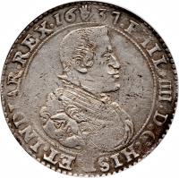 Spanish Netherlands coin 1 Ducaton - Felipe IV (1636) obverse obverse of 1 Ducaton - Felipe IV (1636) coin with KM# 72 from Spanish Netherlands.