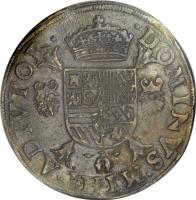 Spanish Netherlands coin 1 Ecu - Felipe II (1557 - 1597) reverse reverse of 1 Ecu - Felipe II (1557 - 1597) coin with GH# 210.1 from Spanish Netherlands.