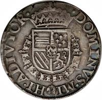 Spanish Netherlands coin 1 Ecu - Felipe II (1567 - 1568) reverse reverse of 1 Ecu - Felipe II (1567 - 1568) coin with GH# 240.1 from Spanish Netherlands.