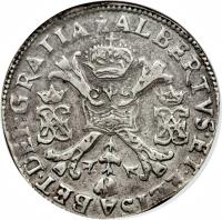 Spanish Netherlands coin 1 Patagon - Alberto & Isabella (1612 - 1621) obverse obverse of 1 Patagon - Alberto & Isabella (1612 - 1621) coin with KM# 31 from Spanish Netherlands.