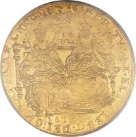 Spanish Netherlands coin 2 Souverain d'Or - Alberto & Isabella (1599 - 1621) obverse obverse of 2 Souverain d'Or - Alberto & Isabella (1599 - 1621) coin with KM# 23 from Spanish Netherlands.