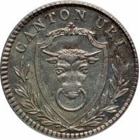 obverse of 4 Batzen (1811) coin with KM# 44 from Swiss cantons.
