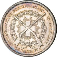 obverse of 5 Francs - Shooting Festival (1857) coin with X# S4 from Switzerland.