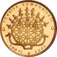 Turkey coin 100 Lira - Hittites (2009) reverse reverse of 100 Lira - Hittites (2009) coin with KM# 1248 from Turkey. Inscription: TÜRKİYE CUMHURİYETİ 100 TL 2009